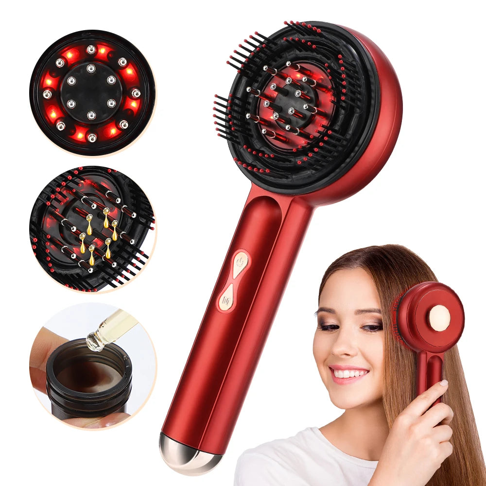 Peigne de Massage Capillaire LED — DermaPulse