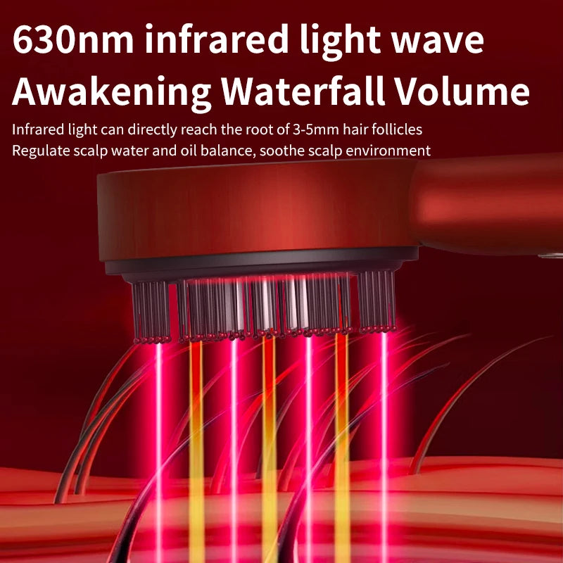 Peigne de Massage Capillaire LED — DermaPulse