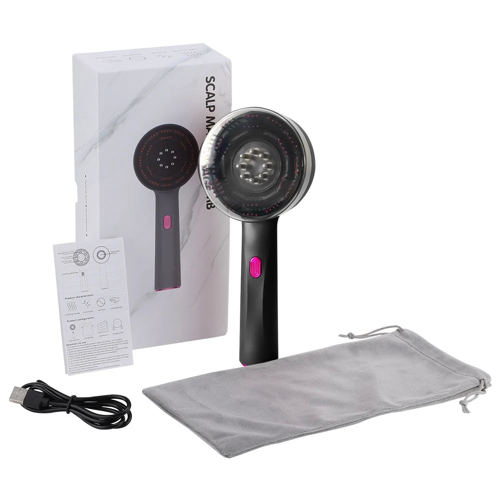 Peigne de Massage Capillaire LED — DermaPulse