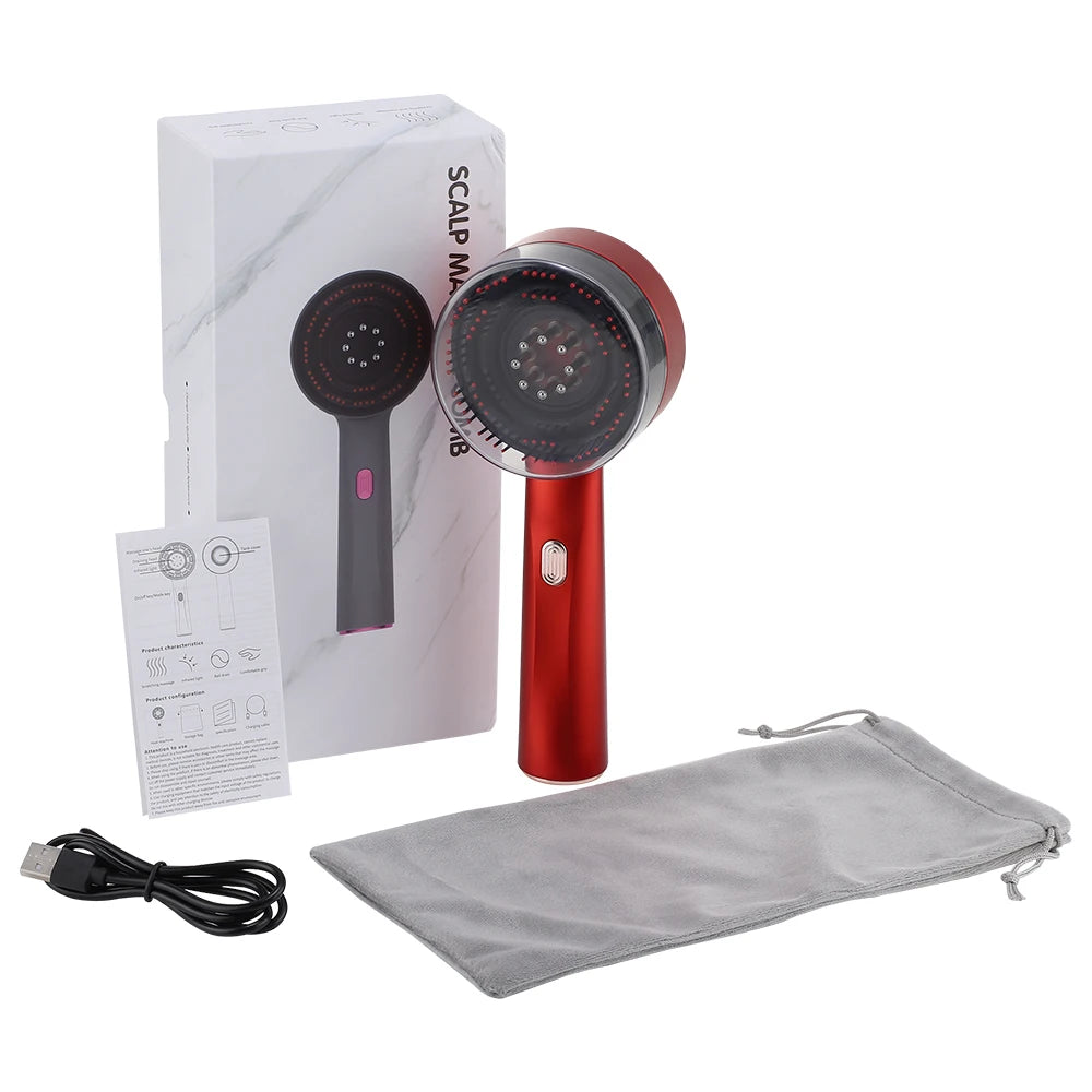 Peigne de Massage Capillaire LED — DermaPulse