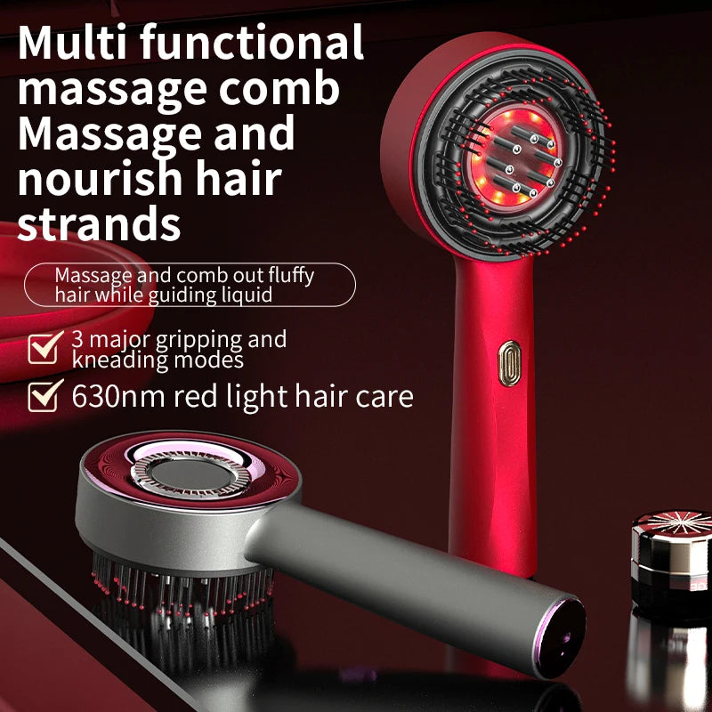 Peigne de Massage Capillaire LED — DermaPulse