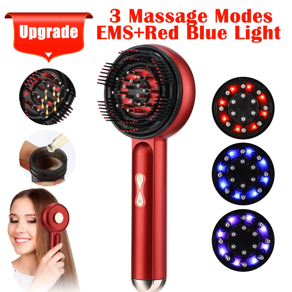 Peigne de Massage Capillaire LED — DermaPulse